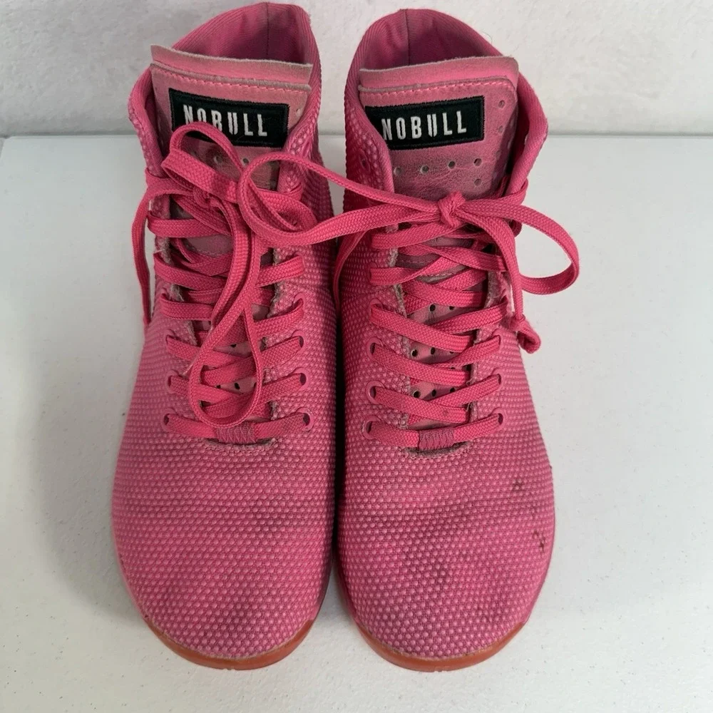 NOBULL No‎ Bull Women 8 High Top Sneaker Trainer Pink SuperFabric Training Shoes - Picture 6 of 13